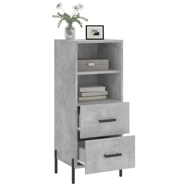vidaXL Ντουλάπι Γκρι Σκυροδέματος 34,5x34x90cm Επεξεργασμένο Ξύλο 1 τεμ.