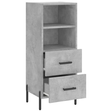 vidaXL Ντουλάπι Γκρι Σκυροδέματος 34,5x34x90cm Επεξεργασμένο Ξύλο 1 τεμ.