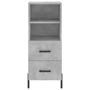 vidaXL Ντουλάπι Γκρι Σκυροδέματος 34,5x34x90cm Επεξεργασμένο Ξύλο 1 τεμ.