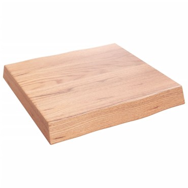 vidaXL Επιφ Τραπεζιού Αν Καφέ 40x40x(2-6)cm Ακατέργ. Μασίφ Ξύλο Δρυός 1 τεμ.