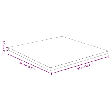 vidaXL Επιφάνεια Τραπεζιού 90x90x2,5 από Μπαμπού 90x90x2,5cm 1 τεμ.