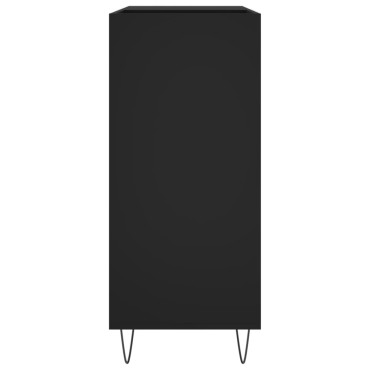 vidaXL Δισκοθήκη Μαύρη 84,5x38x89cm από Επεξεργασμένο Ξύλο