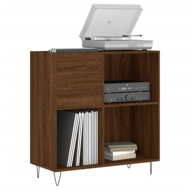 vidaXL Δισκοθήκη Καφέ Δρυς 84,5x38x89cm από Επεξεργασμένο Ξύλο