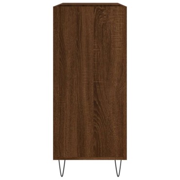 vidaXL Δισκοθήκη Καφέ Δρυς 84,5x38x89cm από Επεξεργασμένο Ξύλο