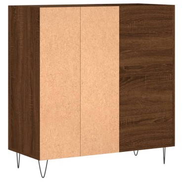 vidaXL Δισκοθήκη Καφέ Δρυς 84,5x38x89cm από Επεξεργασμένο Ξύλο