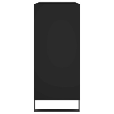 vidaXL Δισκοθήκη Μαύρη 84,5x38x89cm από Επεξεργασμένο Ξύλο