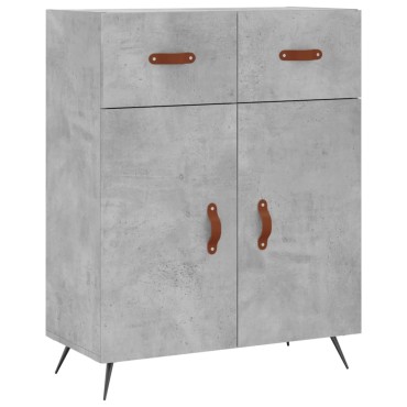 vidaXL Ντουλάπι Γκρι Σκυροδέματος 69,5x34x90cm Επεξεργασμένο Ξύλο 1 τεμ.