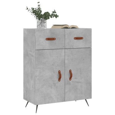 vidaXL Ντουλάπι Γκρι Σκυροδέματος 69,5x34x90cm Επεξεργασμένο Ξύλο 1 τεμ.