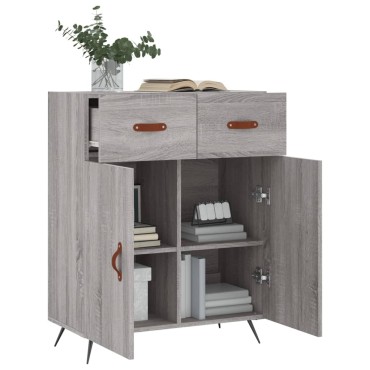 vidaXL Ντουλάπι Γκρι Sonoma 69,5x34x90cm από Επεξεργασμένο Ξύλο 1 τεμ.