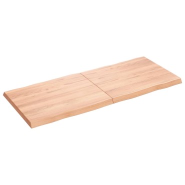 vidaXL Επιφ Τραπεζιού Αν Καφέ 120x50x(2-4)cm Ακατέργ. Μασίφ Ξύλο Δρυός 1 τεμ.