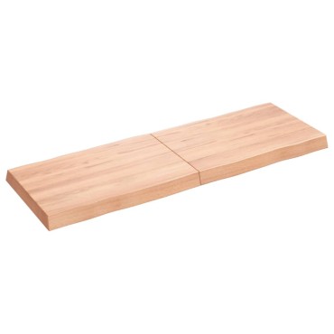 vidaXL Επιφ Τραπεζιού Αν Καφέ 120x40x(2-6)cm Ακατέργ. Μασίφ Ξύλο Δρυός 1 τεμ.