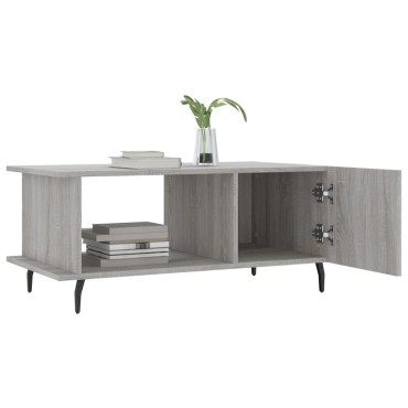 vidaXL Τραπεζάκι Σαλονιού Γκρι Sonoma 90x50x40cm Επεξεργασμένο Ξύλο 1 τεμ.