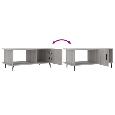 vidaXL Τραπεζάκι Σαλονιού Γκρι Sonoma 90x50x40cm Επεξεργασμένο Ξύλο 1 τεμ.