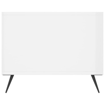 vidaXL Τραπεζάκι Σαλονιού Γυαλ. Λευκό 90x50x40cm Επεξεργ. Ξύλο 1 τεμ.