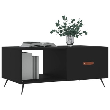 vidaXL Τραπεζάκι Σαλονιού Μαύρο 90x50x40cm Επεξεργασμένο Ξύλο 1 τεμ.