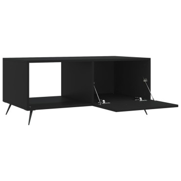 vidaXL Τραπεζάκι Σαλονιού Μαύρο 90x50x40cm Επεξεργασμένο Ξύλο 1 τεμ.