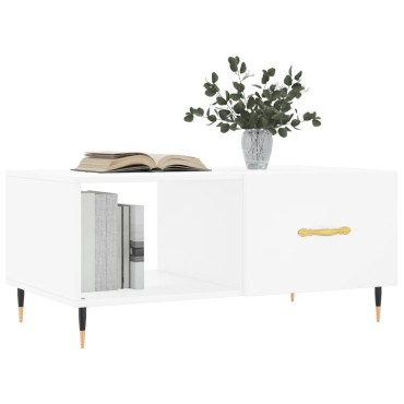 vidaXL Τραπεζάκι Σαλονιού Λευκό 90x50x40cm Επεξεργασμένο Ξύλο 1 τεμ.