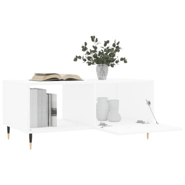 vidaXL Τραπεζάκι Σαλονιού Λευκό 90x50x40cm Επεξεργασμένο Ξύλο 1 τεμ.