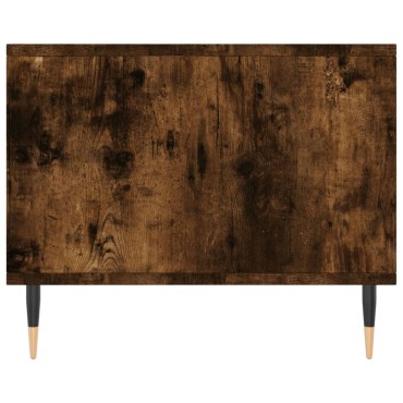 vidaXL Τραπεζάκι Σαλονιού Καπνιστή Δρυς 90x50x40cm Επεξεργασμ. Ξύλο 1 τεμ.