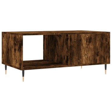 vidaXL Τραπεζάκι Σαλονιού Καπνιστή Δρυς 90x50x40cm Επεξεργασμ. Ξύλο 1 τεμ.