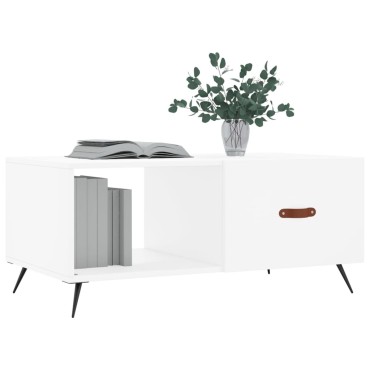 vidaXL Τραπεζάκι Σαλονιού Λευκό 90x50x40cm Επεξεργασμένο Ξύλο 1 τεμ.