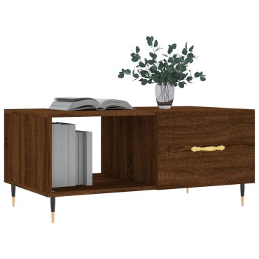 vidaXL Τραπεζάκι Σαλονιού Καφέ Δρυς 90x50x40cm Επεξεργασμένο Ξύλο 1 τεμ.