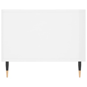 vidaXL Τραπεζάκι Σαλονιού Γυαλ. Λευκό 90x50x40cm Επεξεργ. Ξύλο 1 τεμ.
