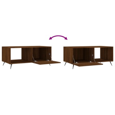 vidaXL Τραπεζάκι Σαλονιού Καφέ Δρυς 90x50x40cm Επεξεργασμένο Ξύλο 1 τεμ.