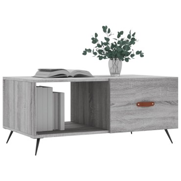 vidaXL Τραπεζάκι Σαλονιού Γκρι Sonoma 90x50x40cm Επεξεργασμένο Ξύλο 1 τεμ.