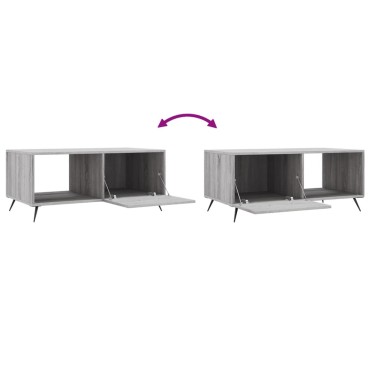 vidaXL Τραπεζάκι Σαλονιού Γκρι Sonoma 90x50x40cm Επεξεργασμένο Ξύλο 1 τεμ.