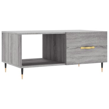 vidaXL Τραπεζάκι Σαλονιού Γκρι Sonoma 90x50x40cm Επεξεργασμένο Ξύλο 1 τεμ.