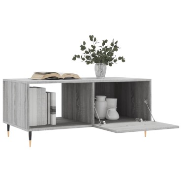 vidaXL Τραπεζάκι Σαλονιού Γκρι Sonoma 90x50x40cm Επεξεργασμένο Ξύλο 1 τεμ.