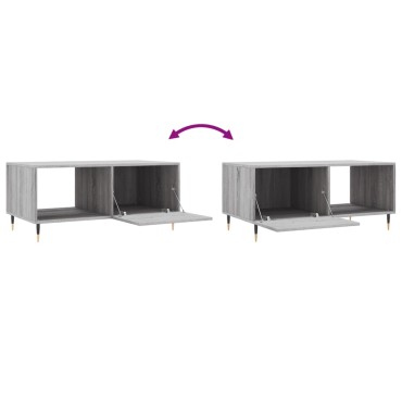 vidaXL Τραπεζάκι Σαλονιού Γκρι Sonoma 90x50x40cm Επεξεργασμένο Ξύλο 1 τεμ.