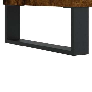 vidaXL Ντουλάπι Μπάνιου Καπνιστή Δρυς 80x33x60cm Επεξεργ. Ξύλο 1 τεμ.