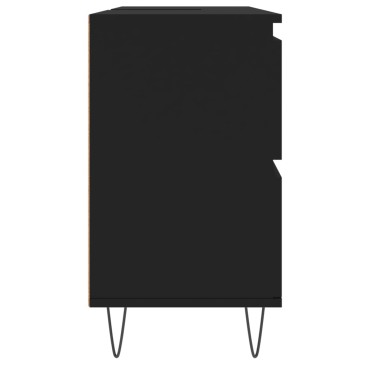 vidaXL Ντουλάπι Μπάνιου Μαύρο 80x33x60cm από Επεξεργασμένο Ξύλο
