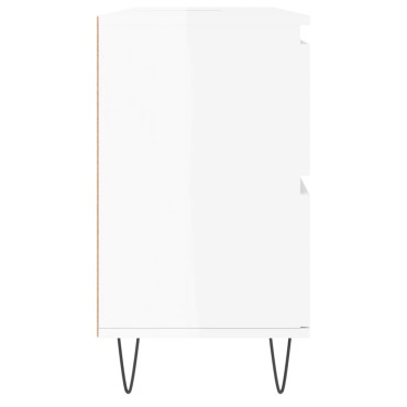 vidaXL Ντουλάπι Μπάνιου Γυαλ. Λευκό 80x33x60cm από Επεξεργ. Ξύλο