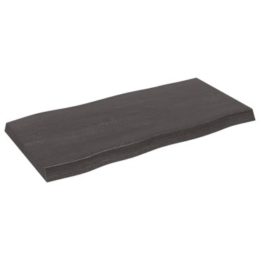 vidaXL Επιφ Τραπεζιού Αν Καφέ 100x50x(2-6)cm Ακατέργ. Μασίφ Ξύλο Δρυός 1 τεμ.