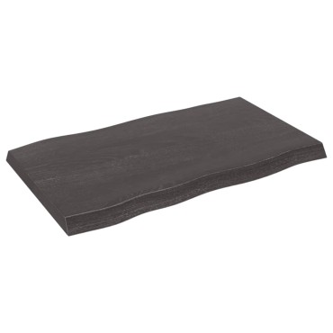 vidaXL Επιφ Τραπεζιού Αν Καφέ 100x60x(2-6)cm Ακατέργ. Μασίφ Ξύλο Δρυός 1 τεμ.