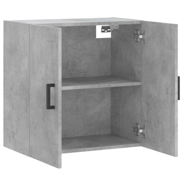 vidaXL Ντουλάπι Τοίχου Γκρι Σκυροδέματος 60x31x60cm Επεξεργ. Ξύλο 1 τεμ.