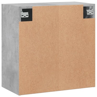vidaXL Ντουλάπι Τοίχου Γκρι Σκυροδέματος 60x31x60cm Επεξεργ. Ξύλο 1 τεμ.