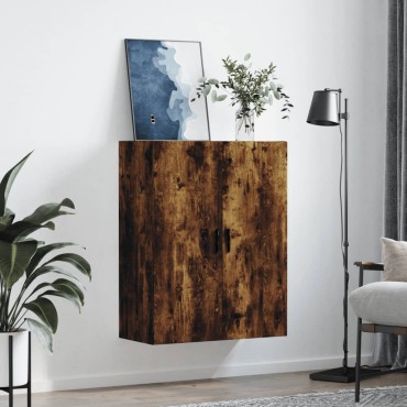 vidaXL Ντουλάπι Τοίχου Καπνιστή Δρυς 69,5x34x90cm 1 τεμ.