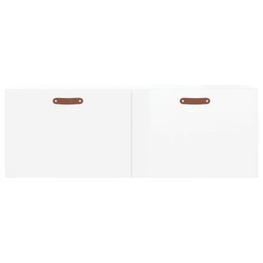 vidaXL Ντουλάπι Τοίχου Γυαλ. Λευκό 100x36,5x35cm Επεξεργ. Ξύλο 1 τεμ.