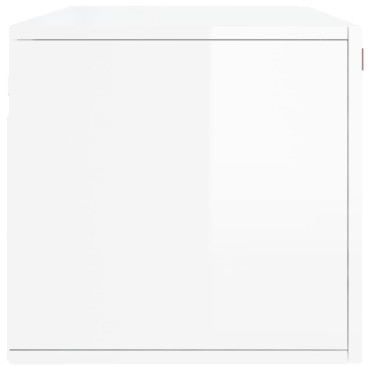 vidaXL Ντουλάπι Τοίχου Γυαλ. Λευκό 100x36,5x35cm Επεξεργ. Ξύλο 1 τεμ.