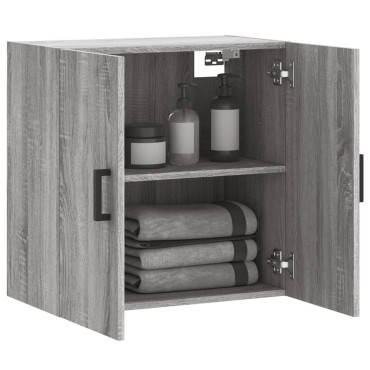 vidaXL Ντουλάπι Τοίχου Γκρι Sonoma 60x31x60cm από Επεξεργασμένο Ξύλο 1 τεμ.