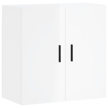 vidaXL Ντουλάπι Τοίχου Γυαλιστερό Λευκό 60x31x60cm Επεξεργασμένο Ξύλο 1 τεμ.