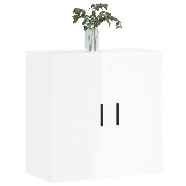 vidaXL Ντουλάπι Τοίχου Γυαλιστερό Λευκό 60x31x60cm Επεξεργασμένο Ξύλο 1 τεμ.