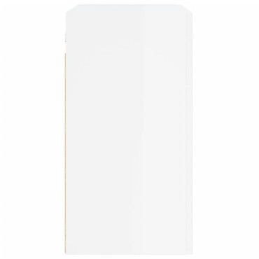 vidaXL Ντουλάπι Τοίχου Γυαλιστερό Λευκό 60x31x60cm Επεξεργασμένο Ξύλο 1 τεμ.