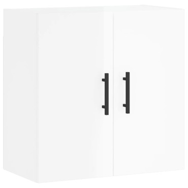 vidaXL Ντουλάπι Τοίχου Γυαλιστερό Λευκό 60x31x60cm Επεξεργασμένο Ξύλο 1 τεμ.