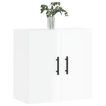 vidaXL Ντουλάπι Τοίχου Γυαλιστερό Λευκό 60x31x60cm Επεξεργασμένο Ξύλο 1 τεμ.