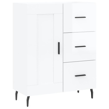 vidaXL Ντουλάπι Γυαλιστερό Λευκό 69,5x34x90cm Επεξεργασμένο Ξύλο 1 τεμ.
